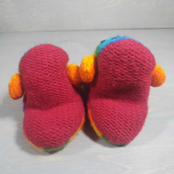 Knitwits sock monkey rainbow gloves 100% wool exterior pride warm size 2-4t - Picture 12 of 12